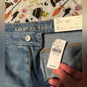 American Eagle Blue Denim Curvy Mom Jean